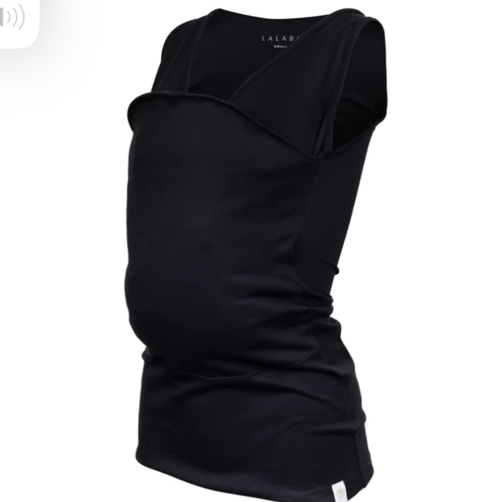 Lalabu baby wearing black shirt - never worn